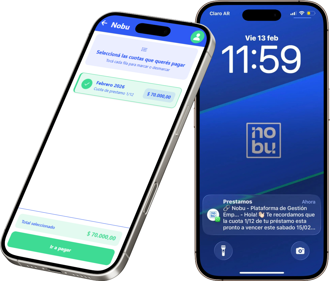 Recordatorios y pagos - Financieras