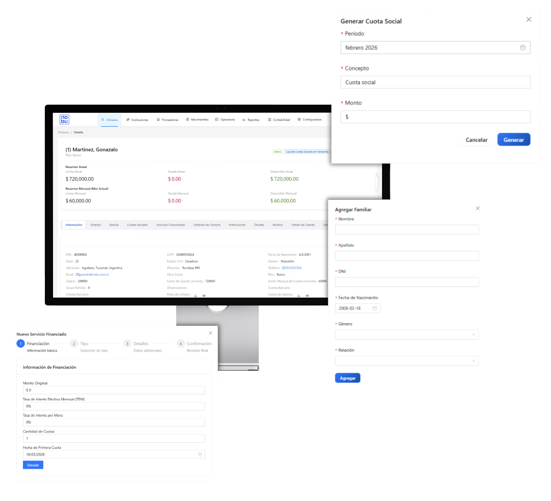 Gestion de personal y afiliados - Nobu